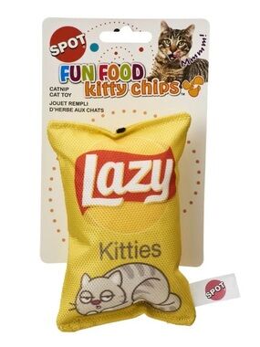 Fun Food Kitty Chips Catnip Toy - Yellow Lazy Kitties